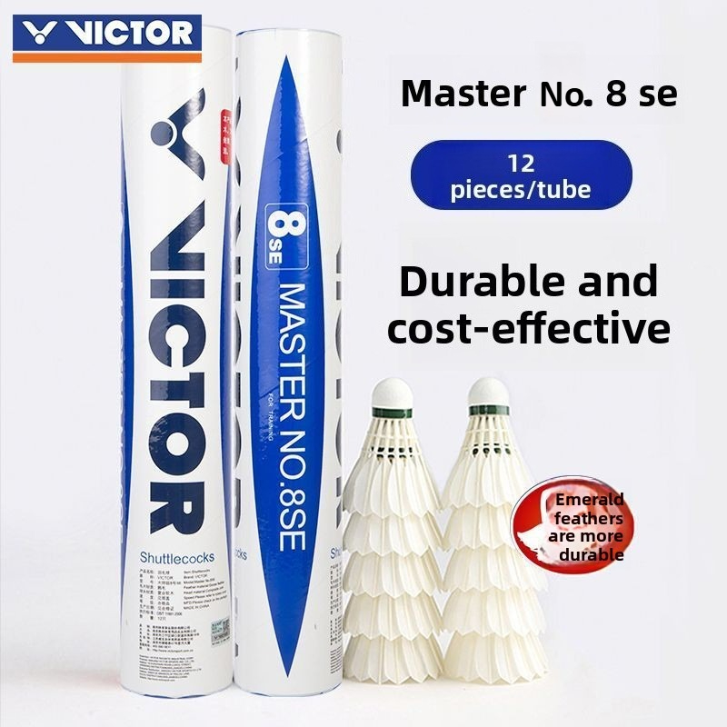 Victor Shuttlecock Feather - VICTOR Master 8 Professionele Badmintonshuttlecocks 12