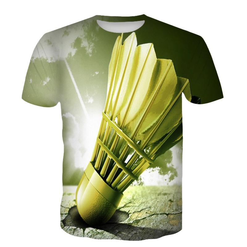 Badminton Wallpaper - Badminton T-shirts Shuttle 3D Print Streetwear
