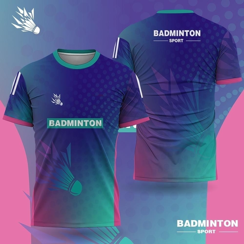 Badminton Wallpaper - Badmintonkleding voor heren Gradiënt 3D-print Badminton