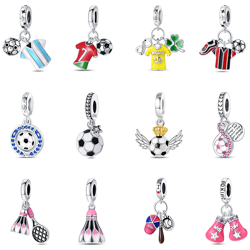 Badminton Emoji - Mode 925 Zilveren Voetbal Jersey Badminton