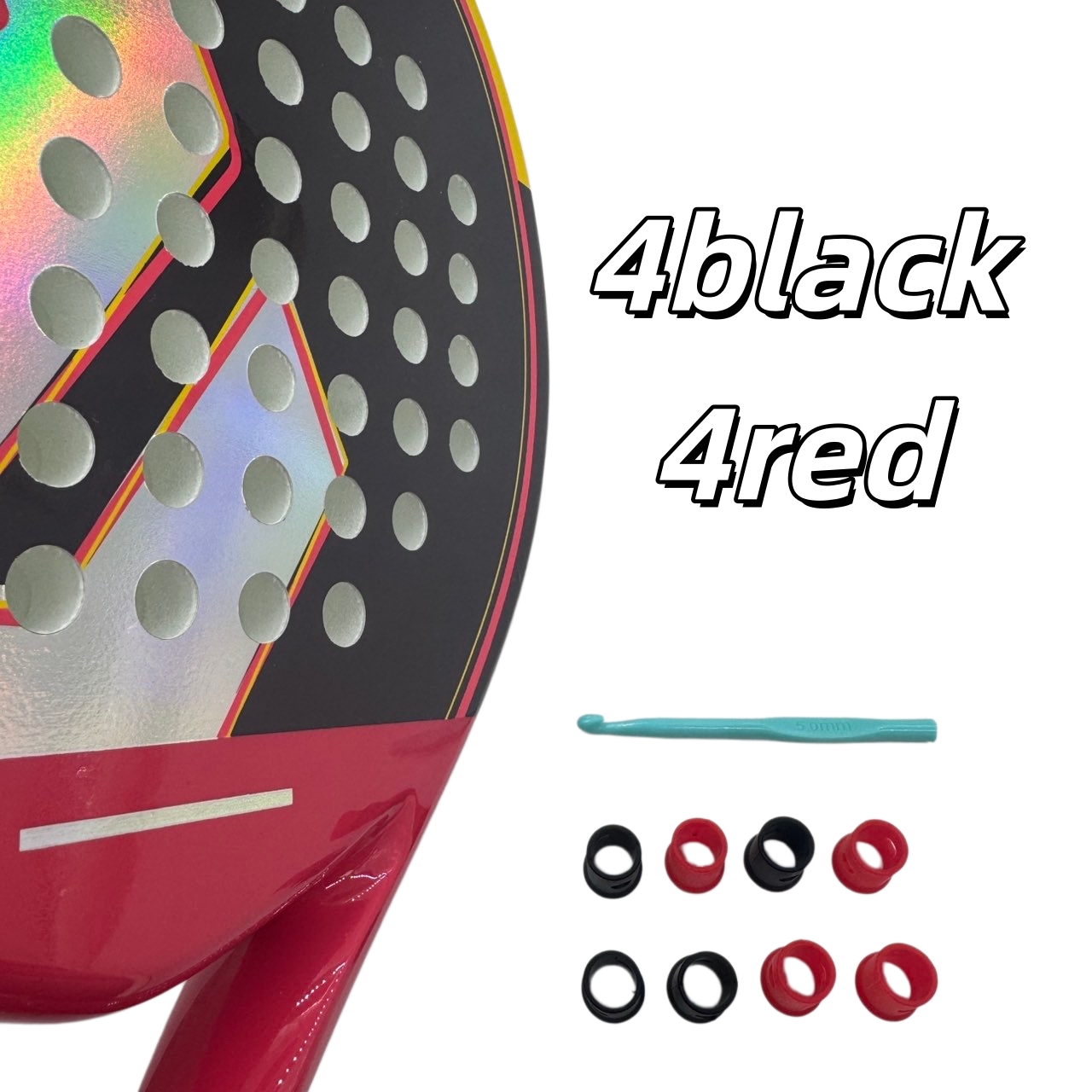 8 STKS Zwart Rood Tennisracket - Racket Vibration Dampener recensie en prijs